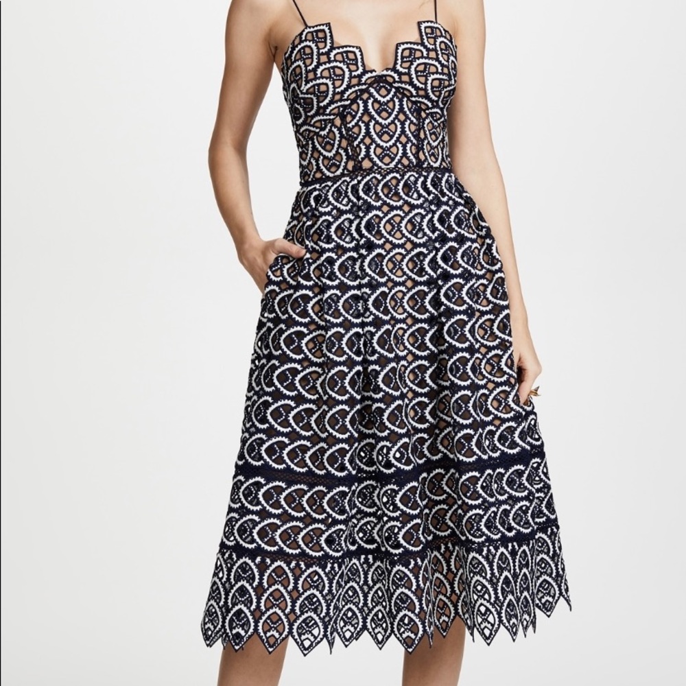 Self-Portrait Sweetheart Azalea Dress